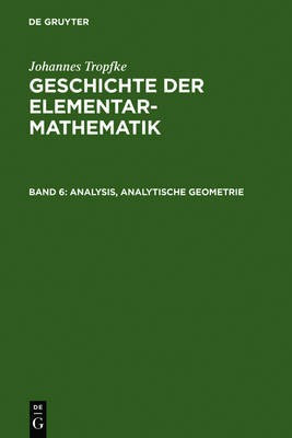 Analysis, analytische Geometrie(German, Hardcover, Tropfke Johannes)