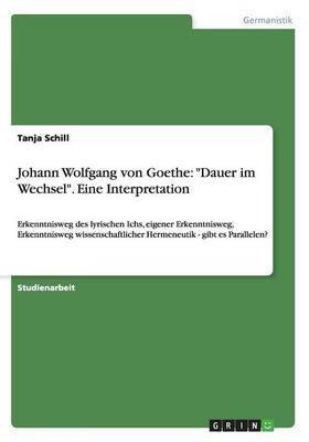Johann Wolfgang von Goethe(German, Paperback, Schill Tanja)