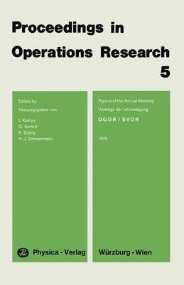 Proceedings in Operations Research 5(German, Paperback, unknown)