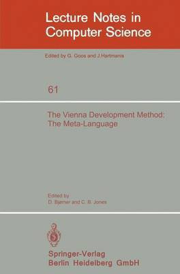 The Vienna Development Method: The Meta-Language(English, Paperback, unknown)
