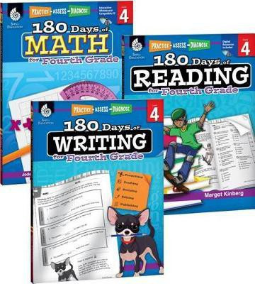 180 Days (TM): Reading, Writing and Math for Grade 4: 3-Book Set(English, Paperback, Multiple Authors Kristin)