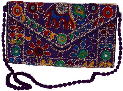 SATIJA Casual, Formal Purple  Clutch