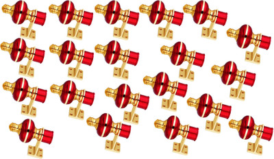 GROWNIX Red Rod Rail Bracket Metal(Pack of 20)