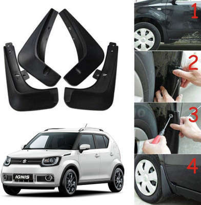 Oshotto Front Mud Guard, Rear Mud Guard For Maruti Ignis Alpha Zeta NA(Black)