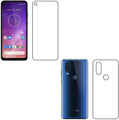 ELEF Front and Back Screen Guard for Motorola One Vision(Pack of 1)