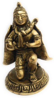 athizay Vahan Of Vishnu ( Garud) Murti brass idols size 14 cm tall Antique gold texture n Finish Decorative Showpiece  -  15 cm(Brass, Gold)