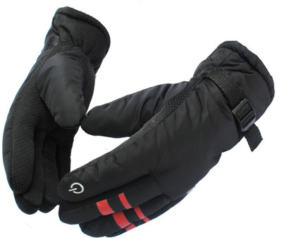 AlexVyan Red Sport Anti Slip Snow Proof Warm Winter Gloves Riding Gloves(Red, Black)