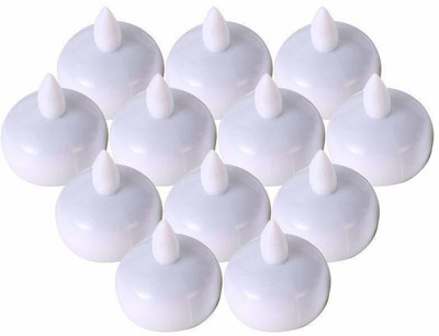 LS Letsshop Floating LED Tea Light Candles (Pack of 12) Candle(White, Pack of 12)