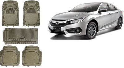 Autofetch Rubber Standard Mat For  Honda Civic(Black)