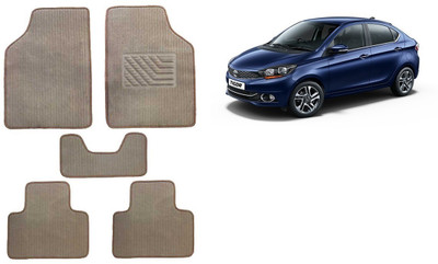 Autofetch Rubber Standard Mat For  Tata Tigor(Beige)