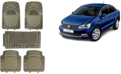 Autofetch Rubber Standard Mat For  Volkswagen Vento(Grey)