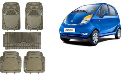 Autofetch Rubber Standard Mat For  Tata Nano(Grey)