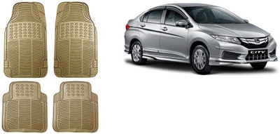 Autofetch Rubber Standard Mat For  Honda City(Beige)
