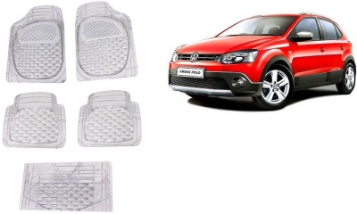 Autofetch Rubber Standard Mat For  Volkswagen Polo Cross(White)