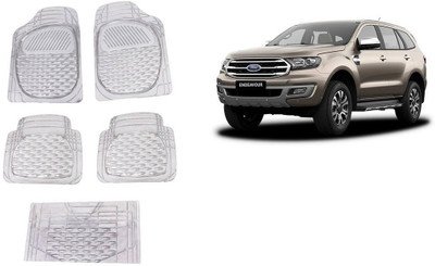 Autofetch Rubber Standard Mat For  Ford Endeavour(White)
