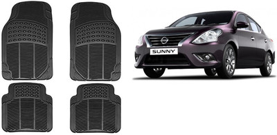 Autofetch Rubber Standard Mat For  Nissan Sunny(Black)