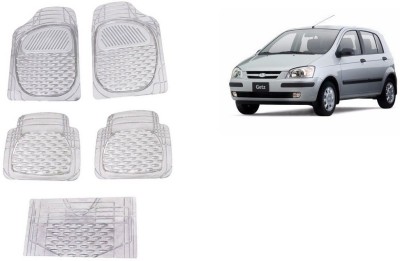 Autofetch Rubber Standard Mat For  Hyundai Getz(White)