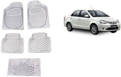 Autofetch Rubber Standard Mat For  Toyota Etios(White)
