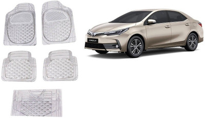 Autofetch Rubber Standard Mat For  Toyota Corolla Altis(White)