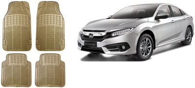 Autofetch Rubber Standard Mat For  Honda Civic(Beige)