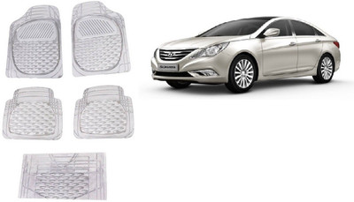 Autofetch Rubber Standard Mat For  Hyundai Sonata Embera(White)
