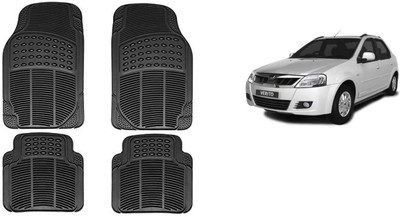 Autofetch Rubber Standard Mat For  Mahindra Verito(Black)