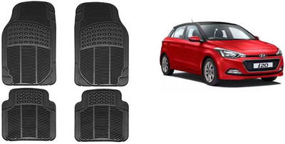 Autofetch Rubber Standard Mat For  Hyundai i20(Black)