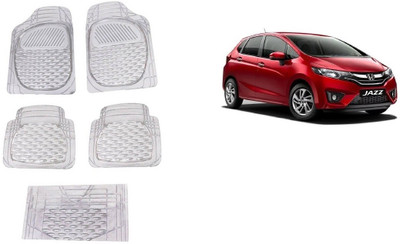 Autofetch Rubber Standard Mat For  Honda Jazz(White)