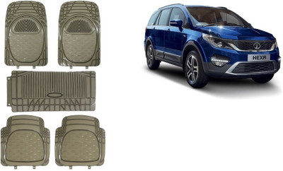 Autofetch Rubber Standard Mat For  Tata Hexa(Grey)