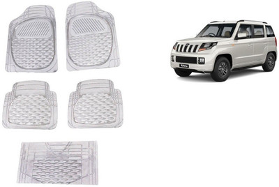 Autofetch Rubber Standard Mat For  Mahindra TUV-300(White)
