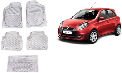 Autofetch Rubber Standard Mat For  Renault Pulse(White)