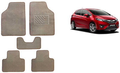 Autofetch Rubber Standard Mat For  Honda Jazz(Beige)