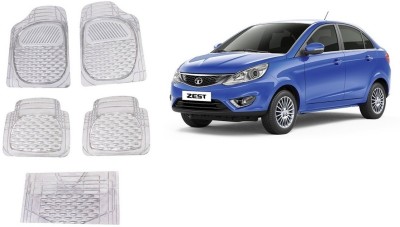 Autofetch Rubber Standard Mat For  Tata Zest(White)