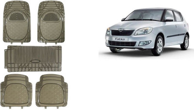 Autofetch Rubber Standard Mat For  Skoda Fabia(Black)