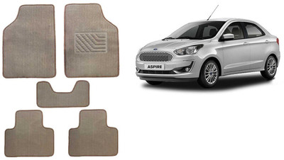 Autofetch Rubber Standard Mat For  Ford Aspire(Beige)