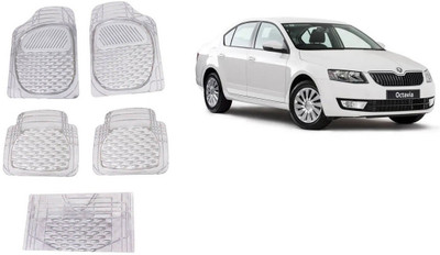 Autofetch Rubber Standard Mat For  Skoda Octavia(White)