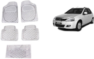 Autofetch Rubber Standard Mat For  Mahindra Verito(White)