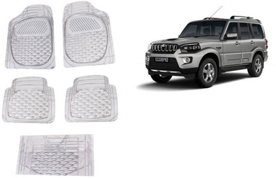 Autofetch Rubber Standard Mat For  Mahindra New Scorpio(White)