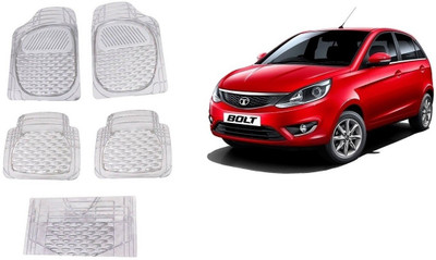 Autofetch Rubber Standard Mat For  Tata Bolt(White)