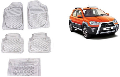 Autofetch Rubber Standard Mat For  Toyota Etios Cross(White)