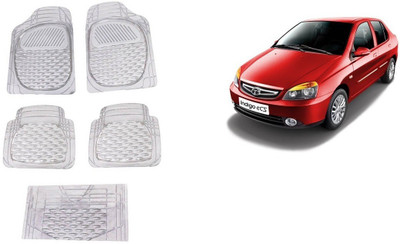 Autofetch Rubber Standard Mat For  Tata Indigo CS(White)