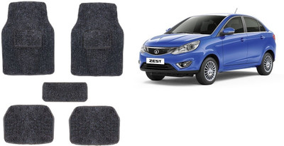 Autofetch Rubber Standard Mat For  Tata Zest(Black)