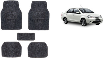Autofetch Rubber Standard Mat For  Toyota Etios(Black)