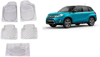 Autofetch Rubber Standard Mat For  Maruti Suzuki Vitara(White)
