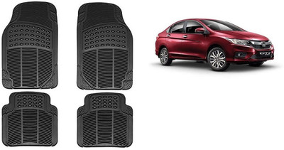 Autofetch Rubber Standard Mat For  Honda New City(Black)