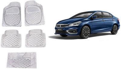 Autofetch Rubber Standard Mat For  Maruti Suzuki Ciaz(White)