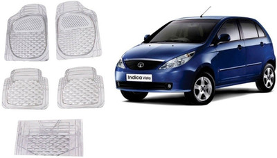 Autofetch Rubber Standard Mat For  Tata Indica Vista(White)