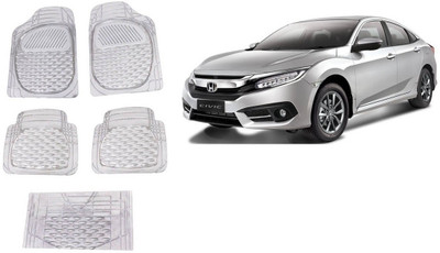 Autofetch Rubber Standard Mat For  Honda Civic(White)