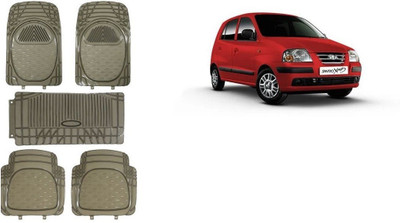 Autofetch Rubber Standard Mat For  Hyundai Santro Xing(Black)