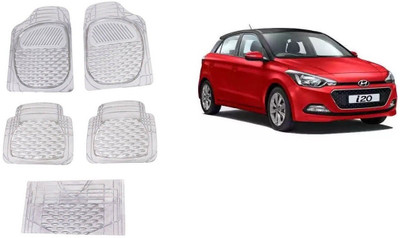 Autofetch Rubber Standard Mat For  Hyundai i20(White)